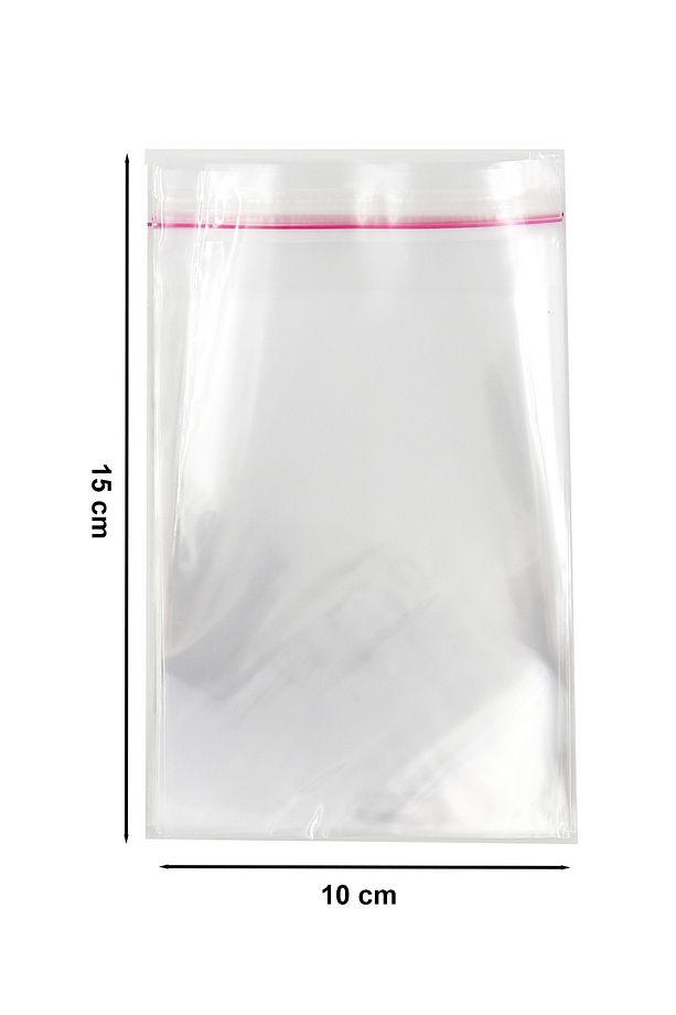 10x15 cm Şeffaf Bantlı Poşet / 50 Adet - 3