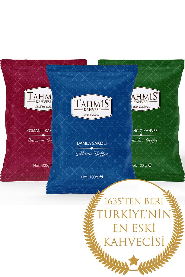 Gurme Türk Kahvesi Seti 100 gr (DAMLA-OSMANLI-MENENGİÇ) - 1