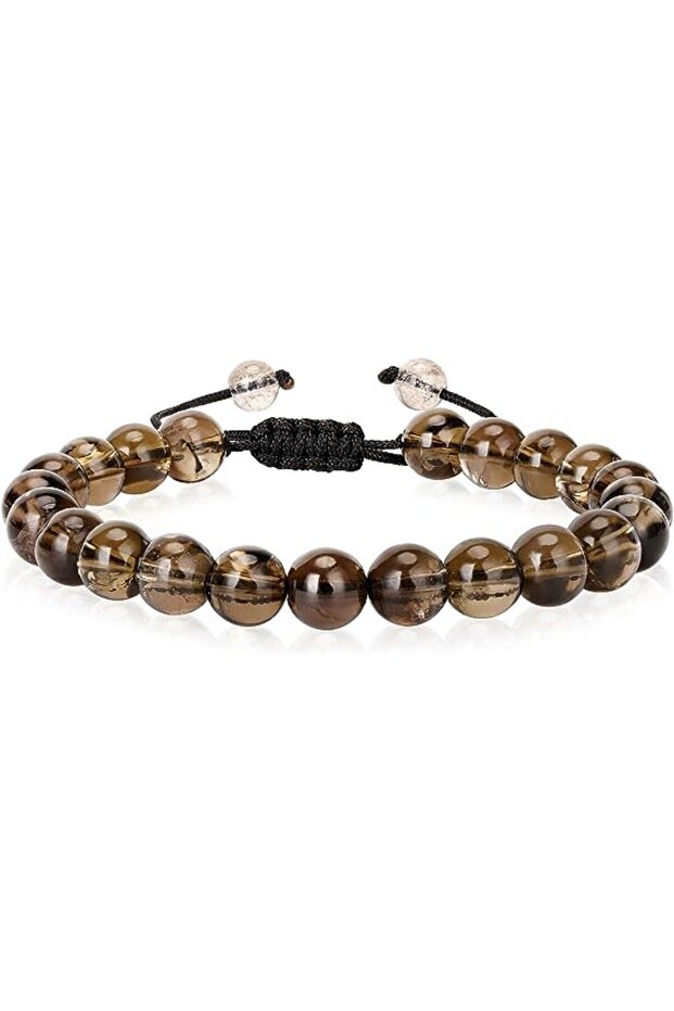 Self Confidence Smoke Quartz Natural Stone Bracelet