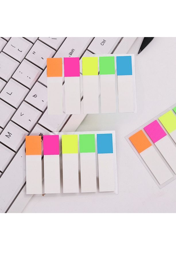 5 Renk Yapışkanlı Transparan Postit Film İndex 125 Yaprak - 4