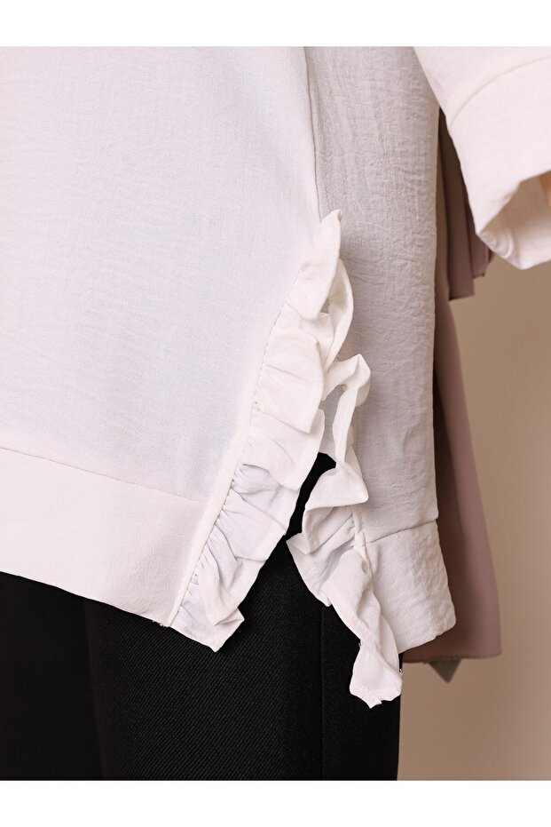 Frilly Side Hijab Ayrobin Tunic - 3