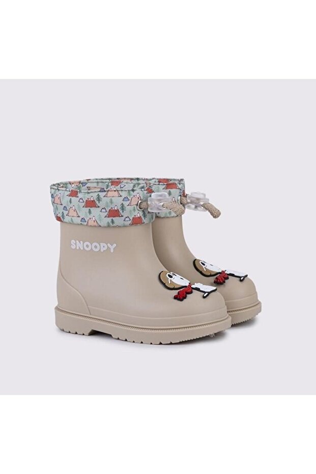 حذاء المطر Igor Bimbi Snoopy للأطفال من الجنسين باللون البيج