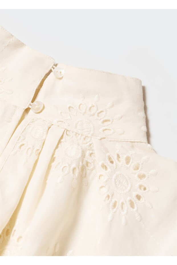 Durchbrochenes, detailliertes Baumwollkleid - 6