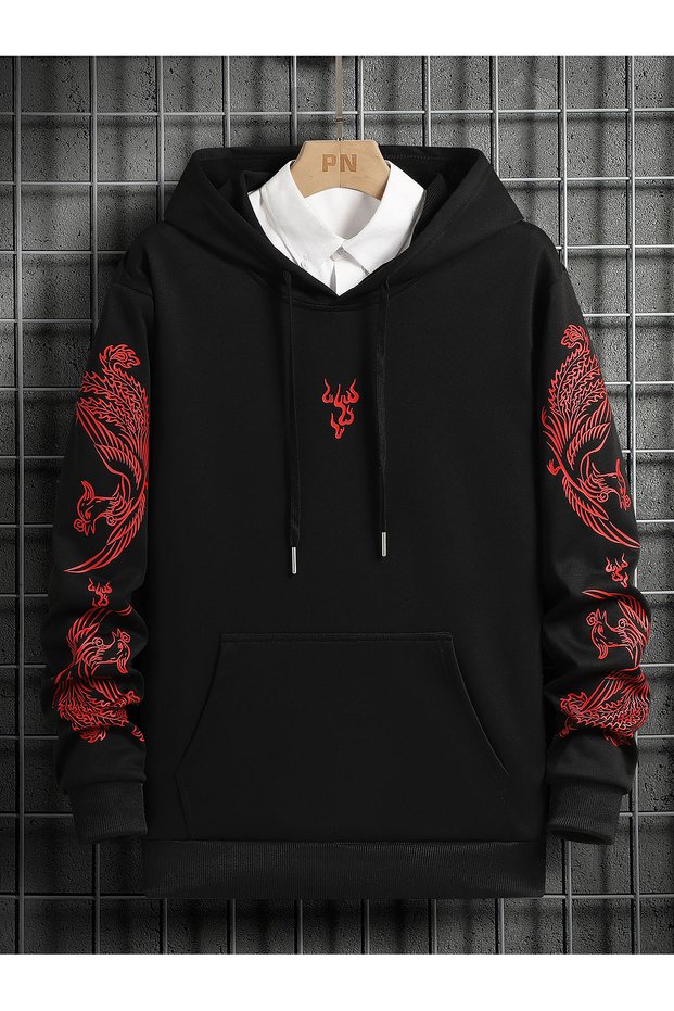 Manfinity Emrg Men's Hooded Sweatshirt - Animal Graphic