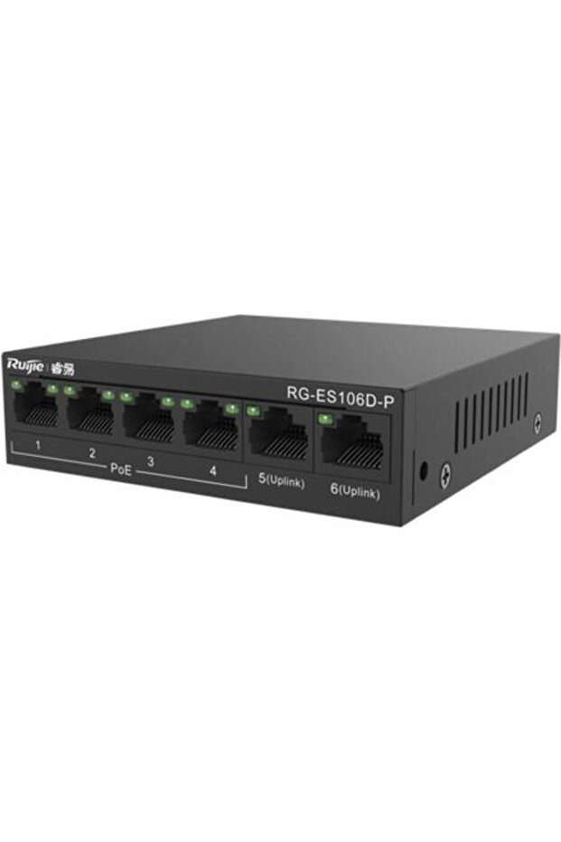 ريي RG-ES106D-P 6 منافذ 10/100 سريع التوصيل والتشغيل