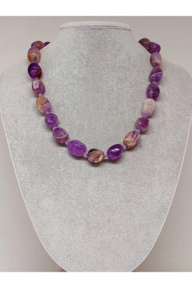 Amethyst Stone Shaped Necklace (39800)