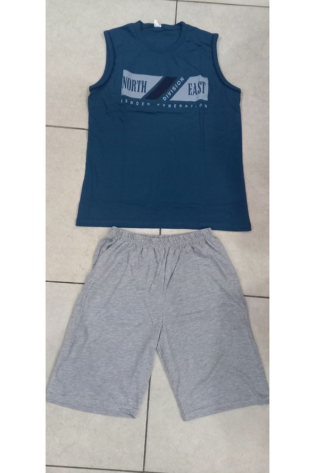 kolsuz şort pijama takımı - 2