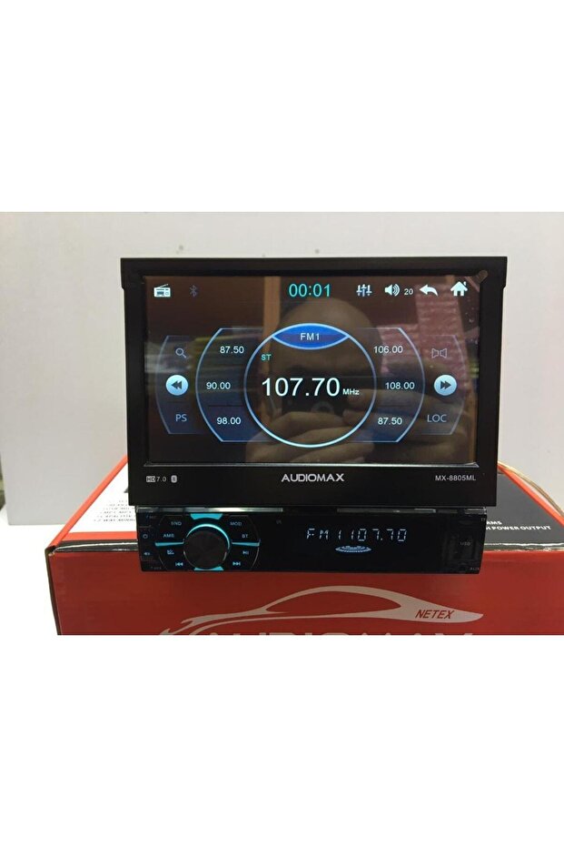 Mx-8803ml Indash Auto Tape شاشة مخفية 7 بوصة شاشة عالية الدقة بالكامل USB SD Aux Bt مرآة