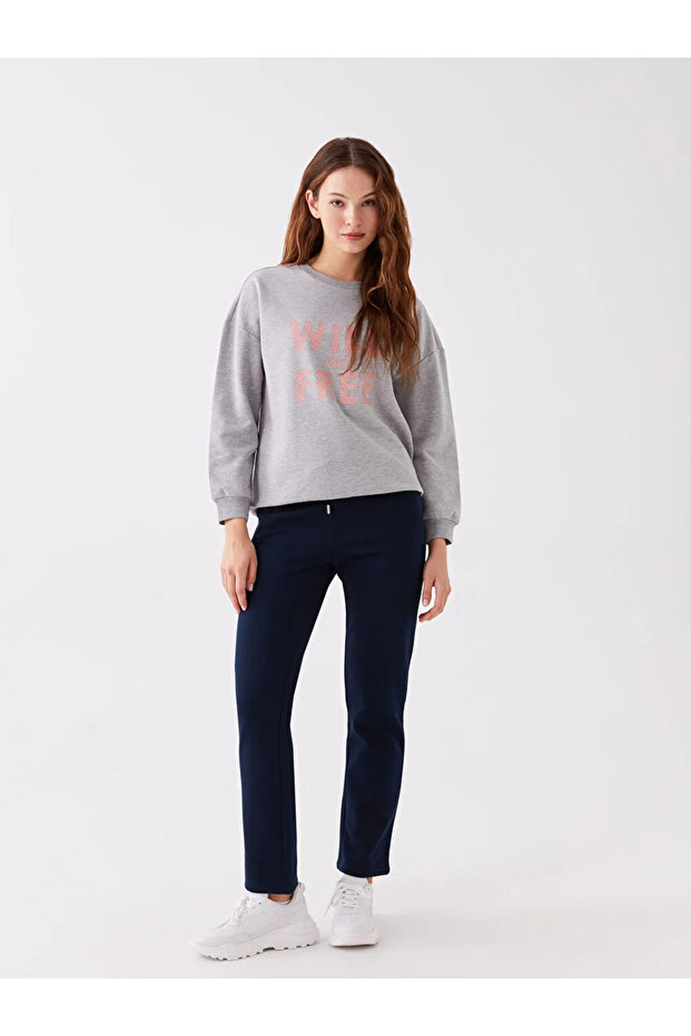 LCWAIKIKI Basic Kadın Beli Lastikli Düz Eşofman Altı - 5