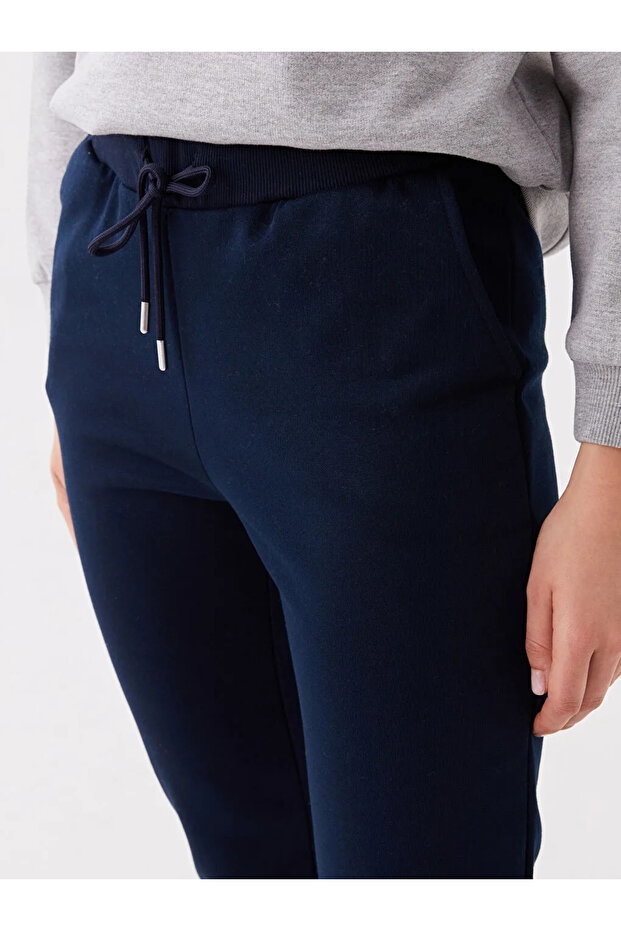 LCWAIKIKI Basic Kadın Beli Lastikli Düz Eşofman Altı - 8