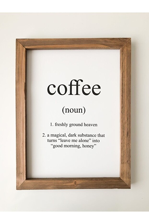 Coffee Corner Coffee Noun Wooden Frame