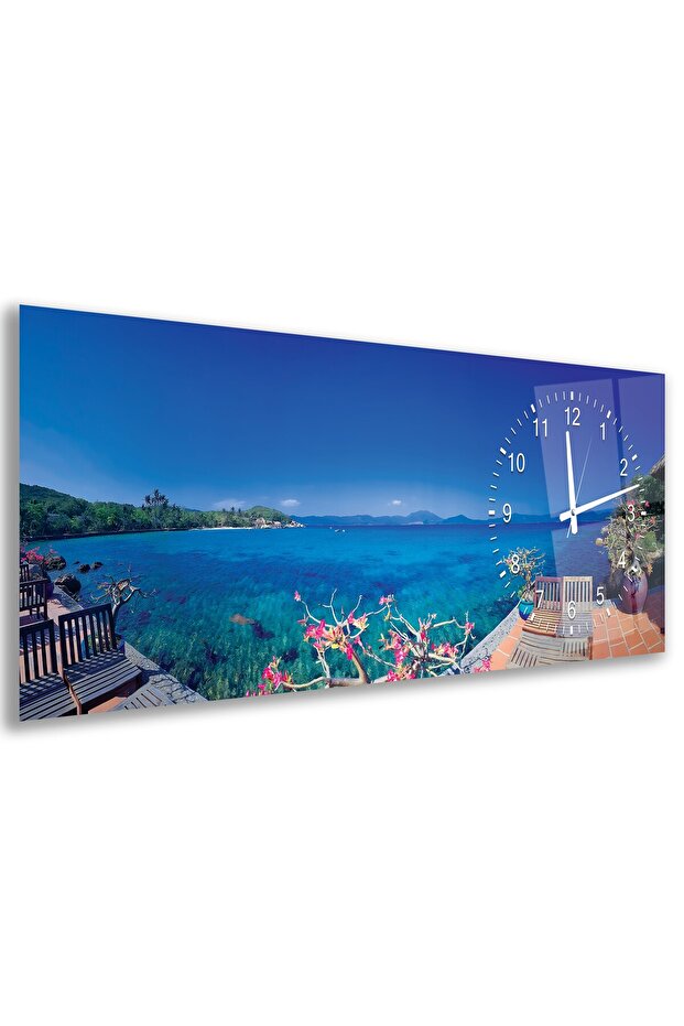 Saatli Deniz Cam Tablo - 2