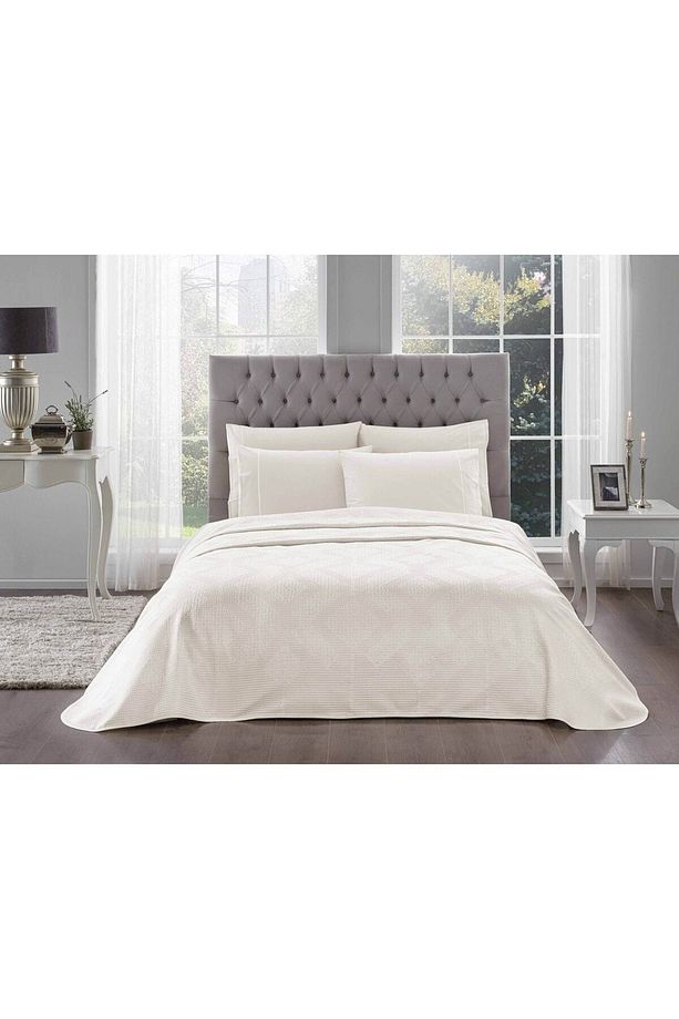 Madison Ekru Jakar Pike Takımı Tek Kişilik Lastikli 180 Cm X 250 Cm - 1