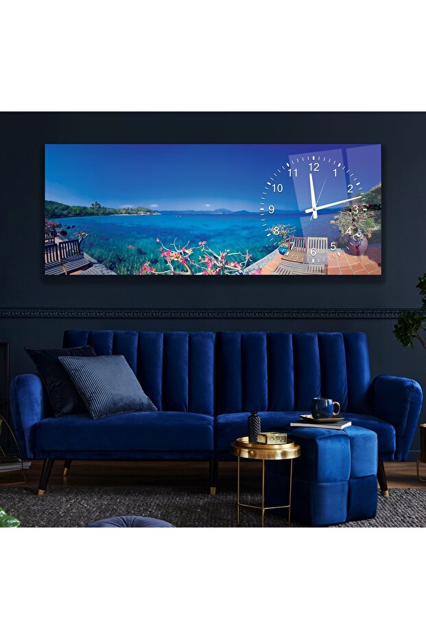 Saatli Deniz Cam Tablo - 3