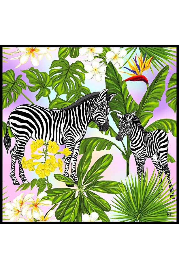 Zebra ve Monoi Temalı Pareo