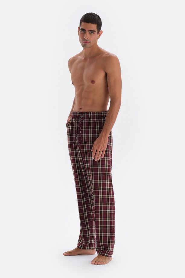 Multıcolor Ekose Dokuma Pantolon Pijama Altı - 4