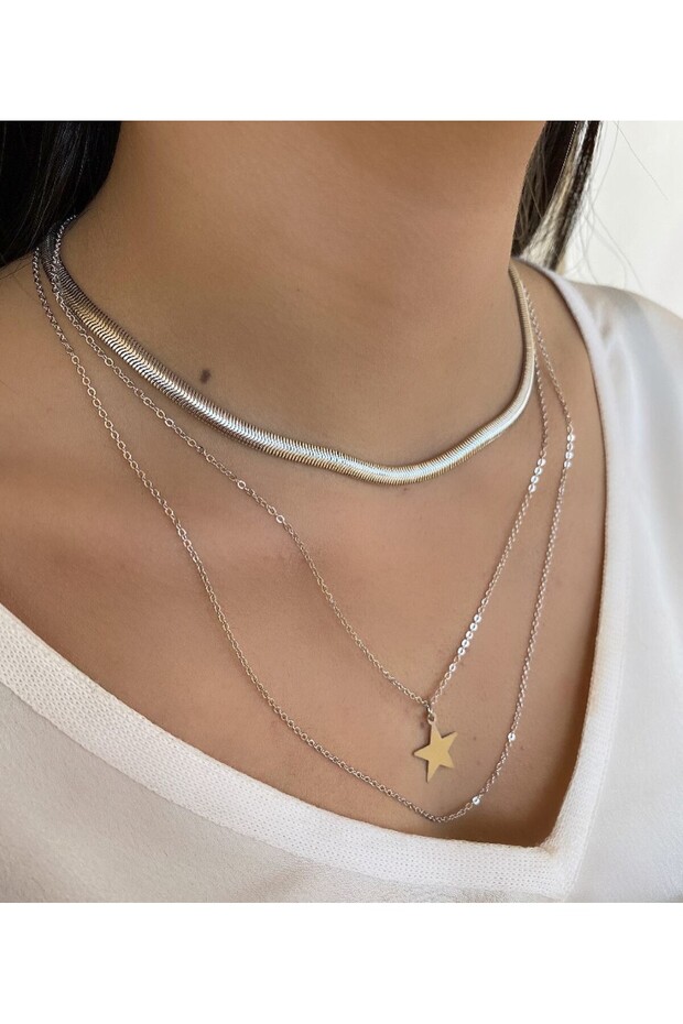 Women's Italian Chain Combination Necklace