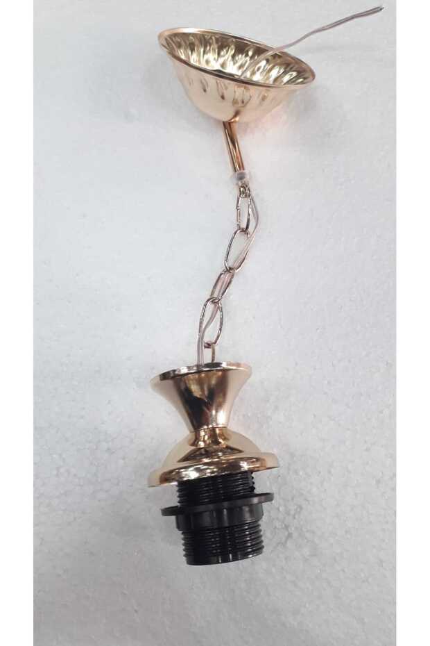 Avize Askı Takımı Zincirli Sarı E27 Duy Rondelalı Model - 1