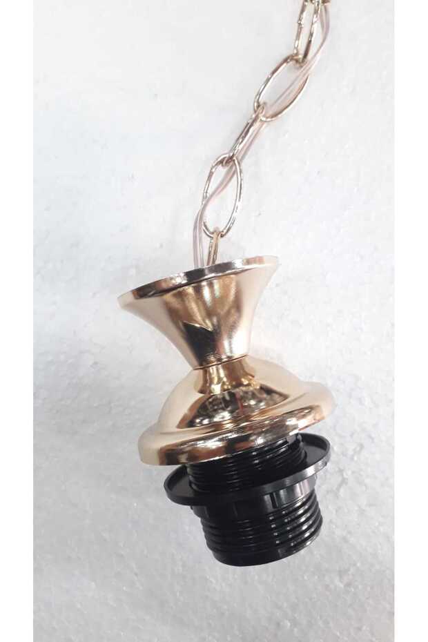 Avize Askı Takımı Zincirli Sarı E27 Duy Rondelalı Model - 2