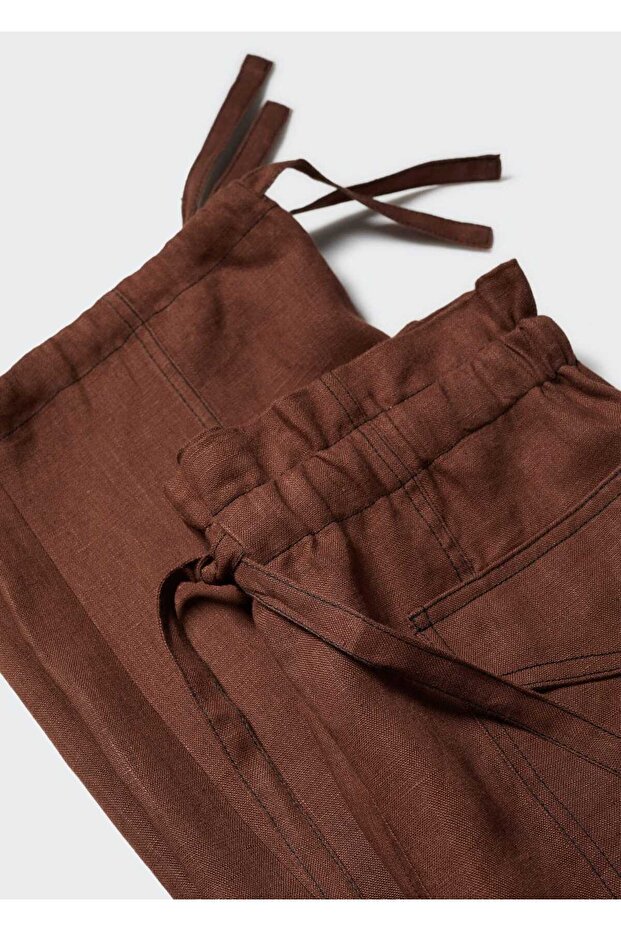 Keten Kargo Pantolon - 6