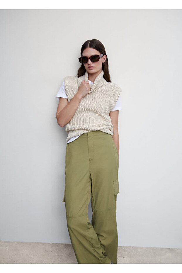 Cepli Kadın Kargo Pantolon - 6