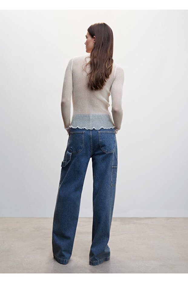 Yarı Şeffaf Triko Kazak - 4