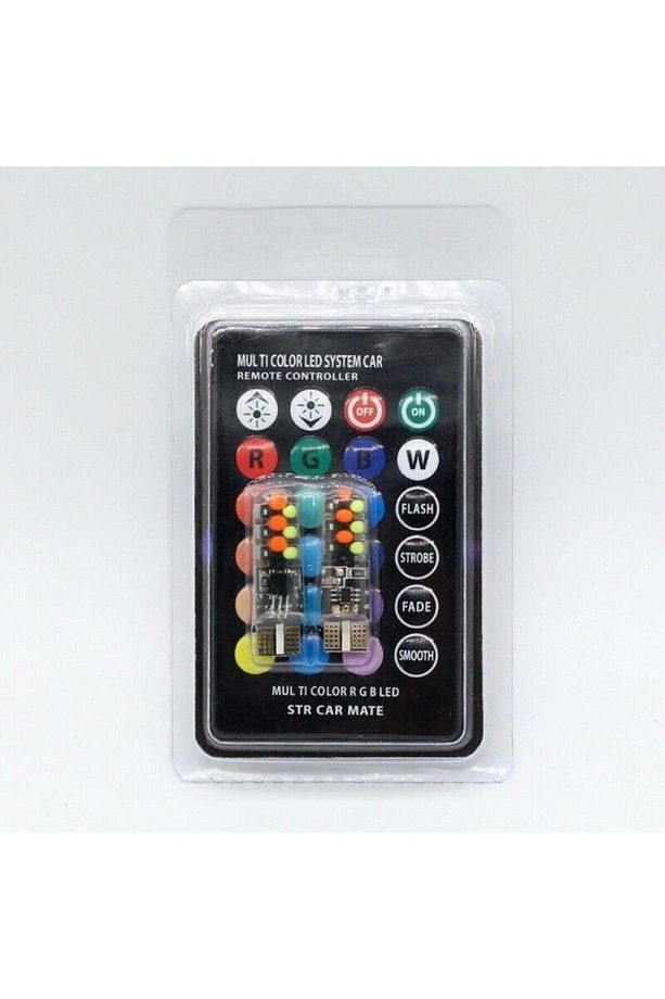 Uzaktan Kumandalı T10 Çakarlı Renkli Led - 4