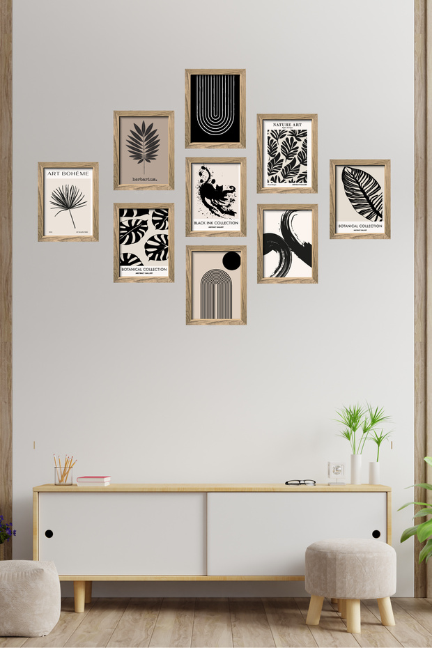 طقم طاولة MDF مكون من 9 قطع