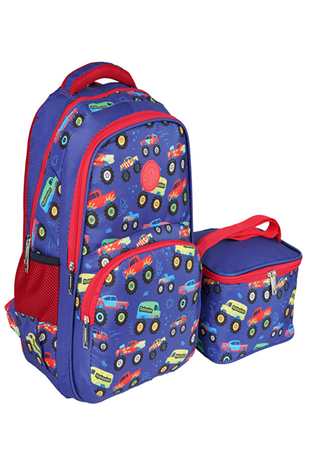 1360 Car Patterned Primary School Bag