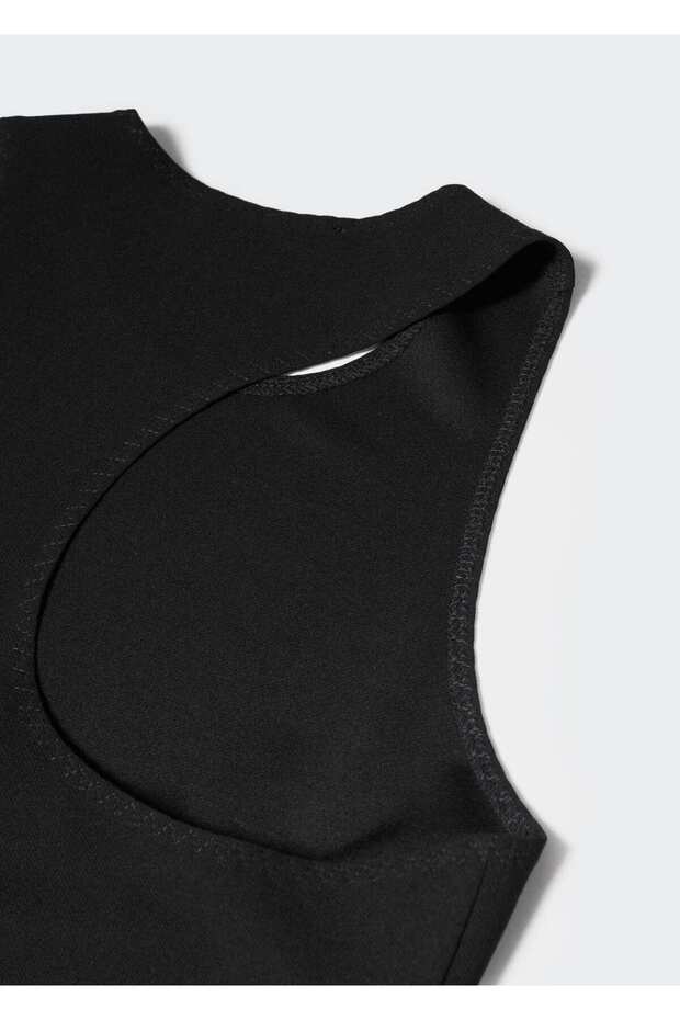 Asimetrik Sırt Dekolteli Elbise - 8