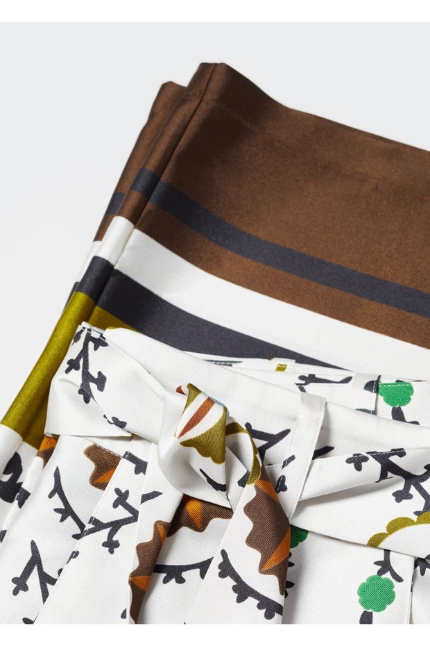 بنطلون ساتان منقوش - 6