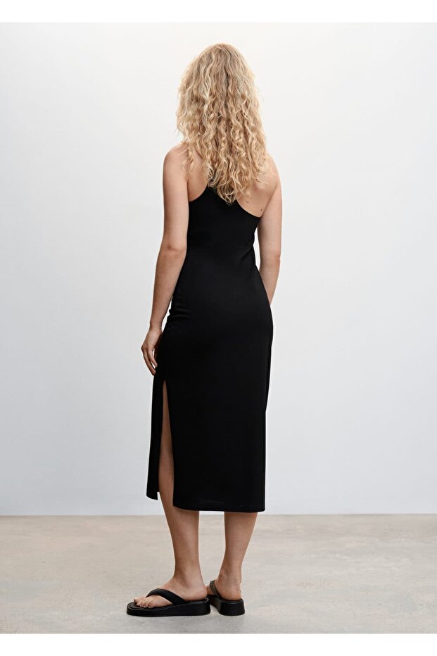 Asimetrik Sırt Dekolteli Elbise - 4