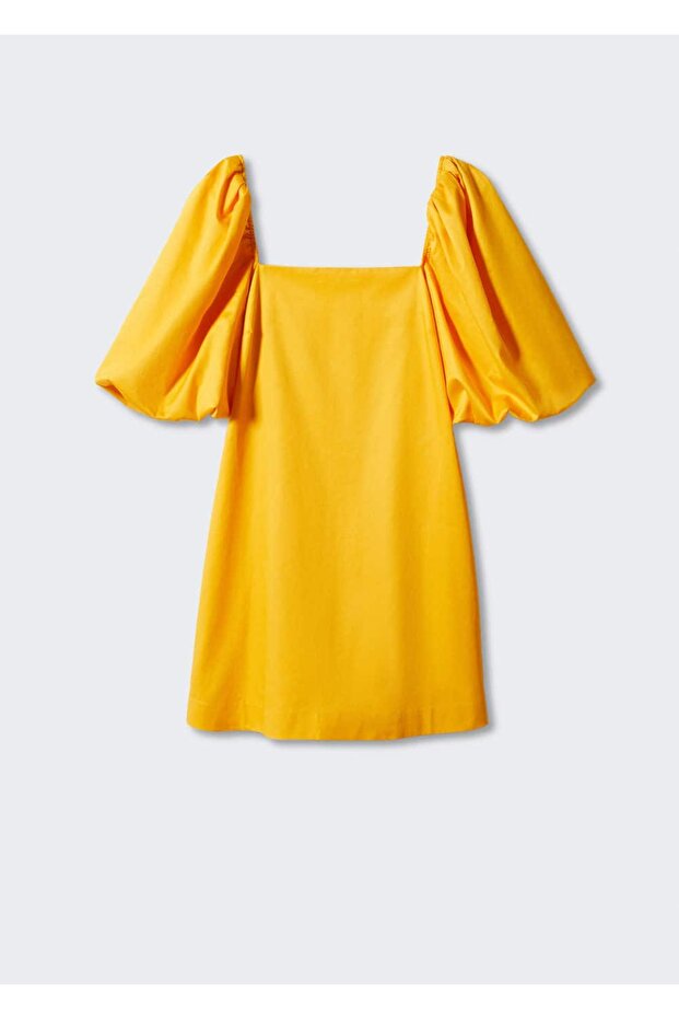 Kurzes Kleid mit Puffärmeln - 3