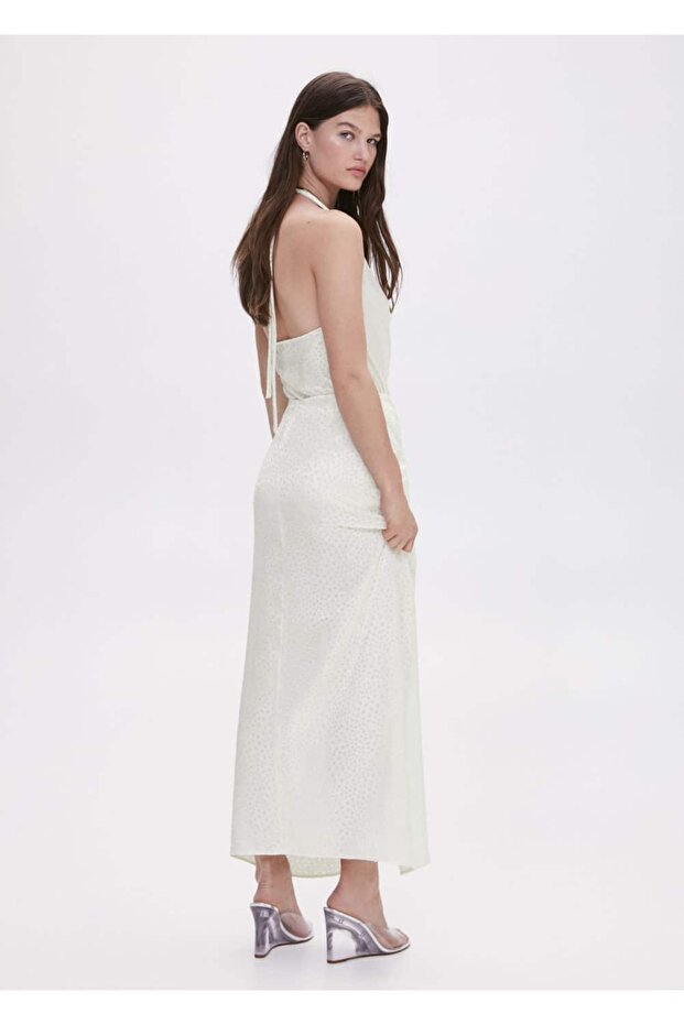 Sırtı açık jakar bluz - 4