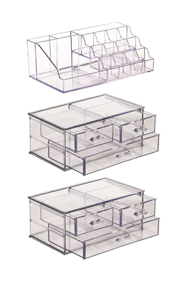 Makeup Organizer Set 5 Tiers 6 Drawers Acrylic Organizer
