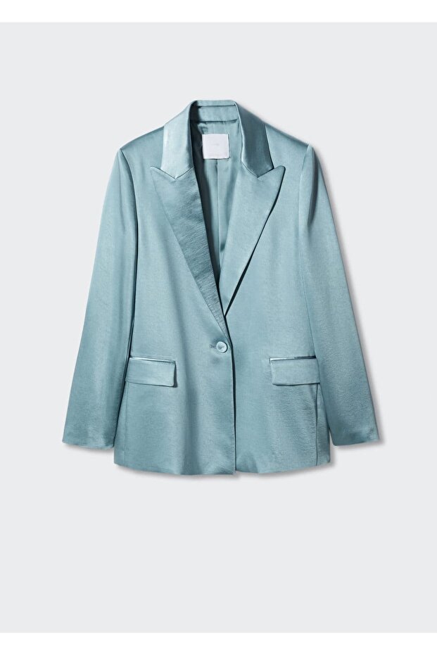 Saten Blazer Ceket - 3