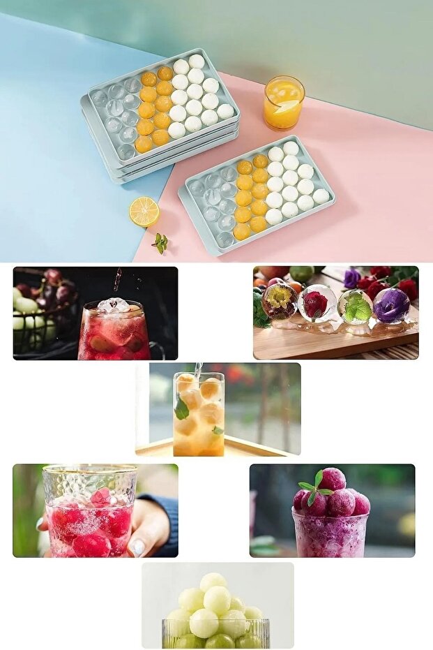 33 Chamber Globe Ice Mold with Lid - For Cocktail Presentations - 4
