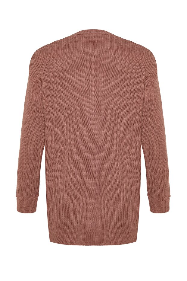 Dusty Rose prolamované a střapec Detailní Tiko Thessaloniki Pletený svetr TCTAW24AK00150 - 8