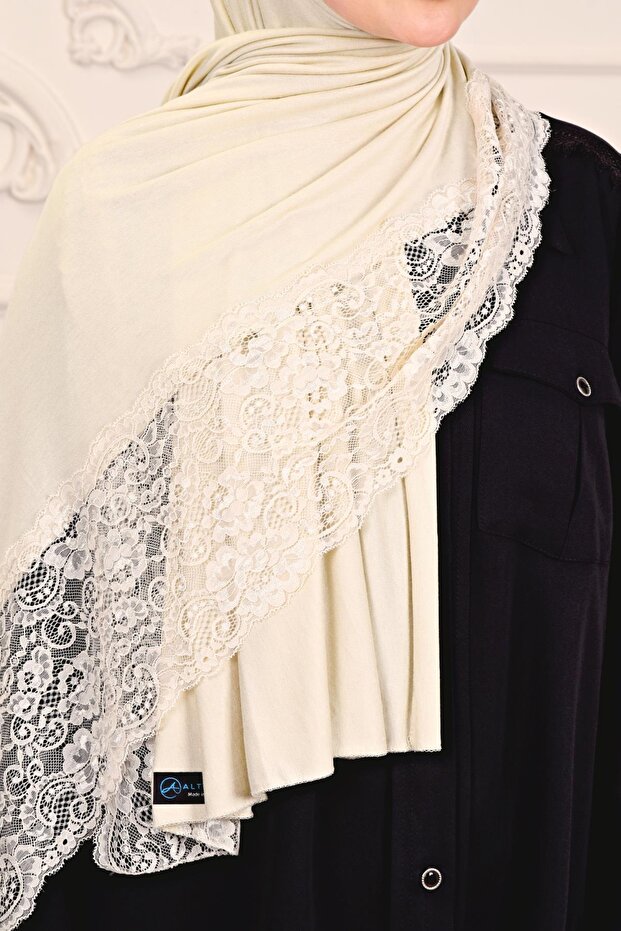 Penye Şal Dantelli - 6