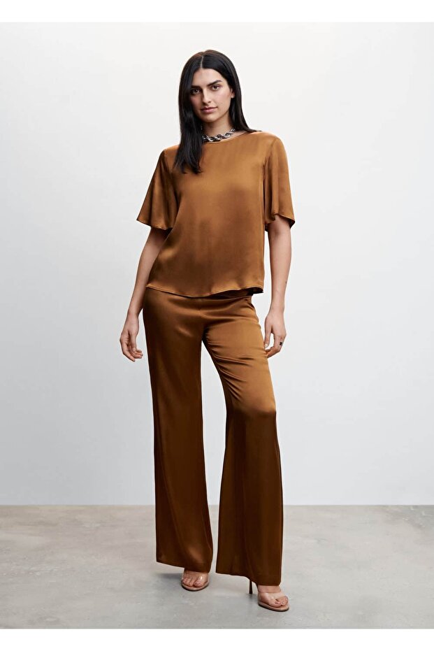 Saten Palazzo Pantolon - 2