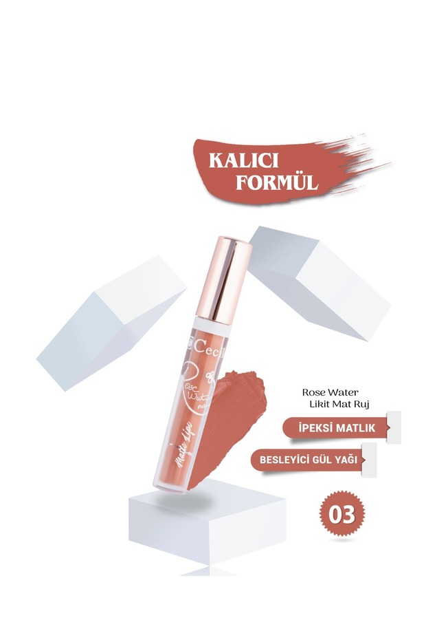 Rose Water Make Up Matte Lips 03 - 1