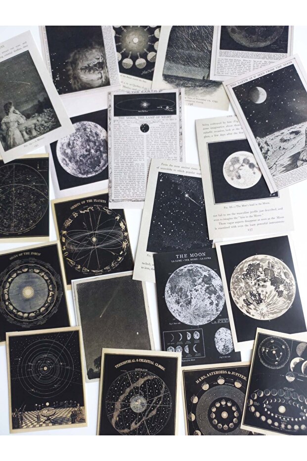 مجموعة سجل القصاصات ذات طابع Space Vintage - مزيج من القصاصات والملصقات