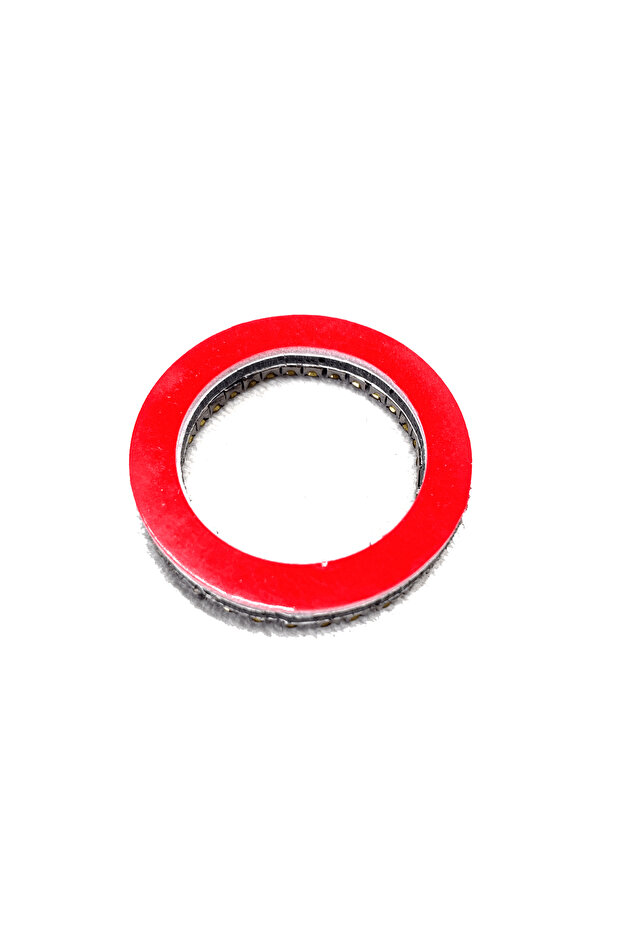 Crystal Stone Start Stop Button Ring Red - 3