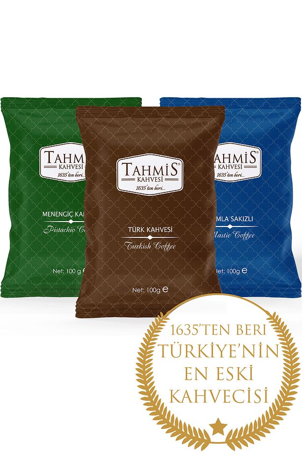 Yöresel Türk Kahvesi Seti 100 gr ( Damla-türk-menengiç) - 1