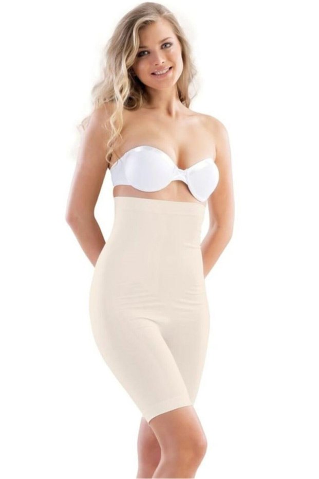 Women's Skin Color Pregnant Postpartum High Waist Long-Legged Enhancing Boxer Corset