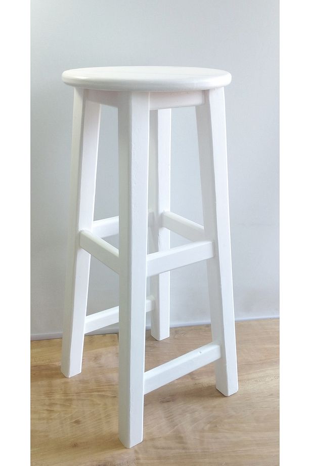 Ahşap Bar Taburesi-70 Cm Oturma Yüksekliği- Ceviz Renk - 1