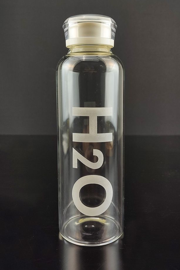 H2o 500 ml Borosilikat Ince Cam Matara Beyaz - H2o81462 C1-1-18 - 2