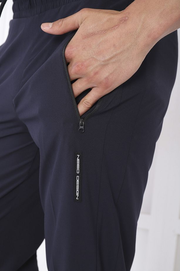 Erkek Lacivert 2 Micro Strech Eşofman Altı - 6