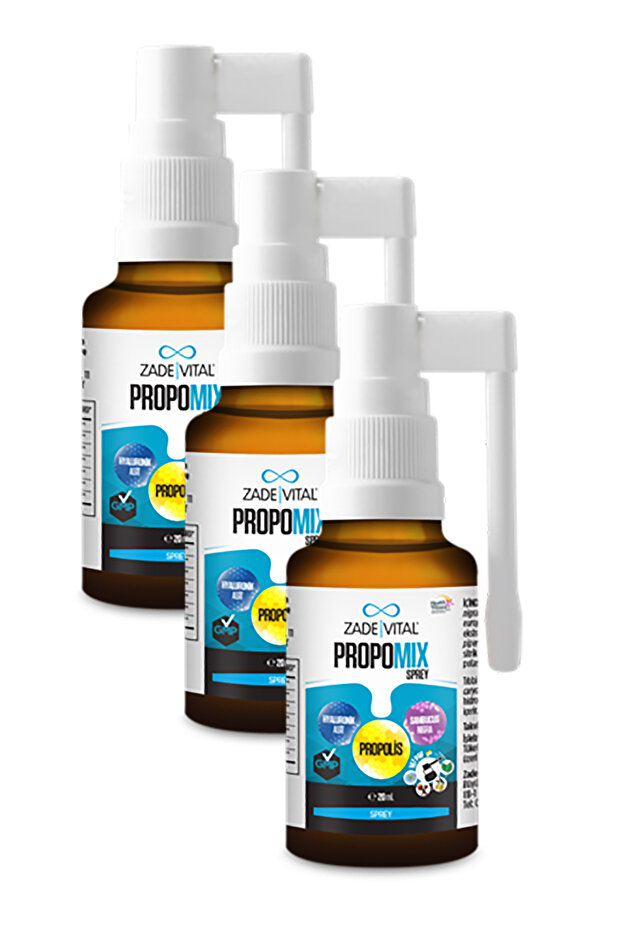 PROPOMIX SPREY (Propolis, Çörekotu, Kara Mürver Ve Hyaluronik Asit) 20ML (3 ADET) - 3