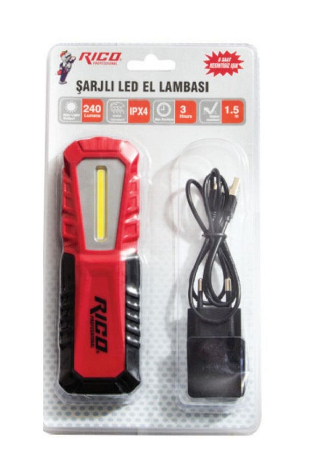 Şarjlı Led El Lambası Rıco Rc-0037 240 Lumens - 1